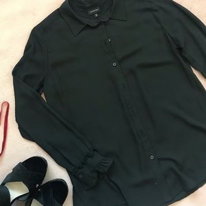 Who What Wear Sheer Button Down